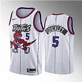 Men's Toronto Raptors #5 Immanuel Quickley White Classic Edition Stitched Basketball Jersey Dzhi,baseball caps,new era cap wholesale,wholesale hats